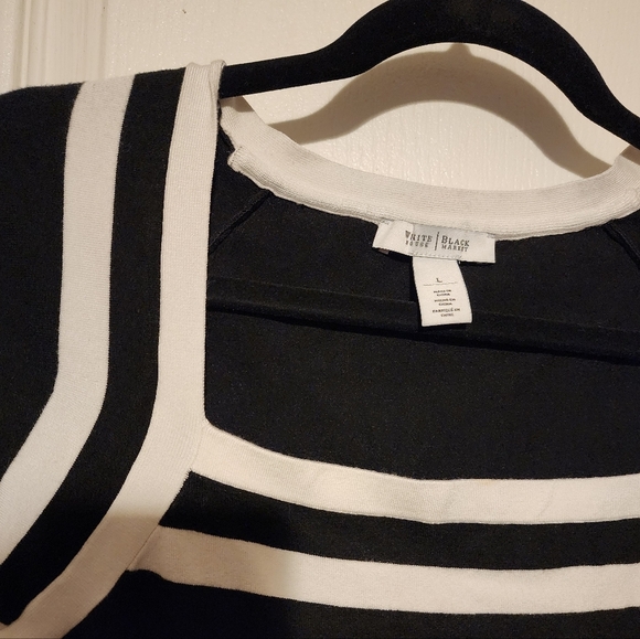 White And Black White House Black Market  Top Size L - Picture 3 of 5